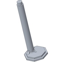 Stojan s válcovou hřídelí a polygonální základnou