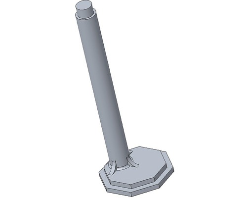 Stojan s válcovou hřídelí a polygonální základnou