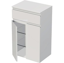 Závěsná koupelnová skříňka Intedoor Landau bílá 50 cm se zásuvkou-thumb-1