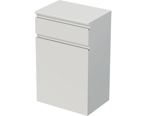Závěsná koupelnová skříňka Intedoor Landau bílá 50 cm s košem a zásuvkou