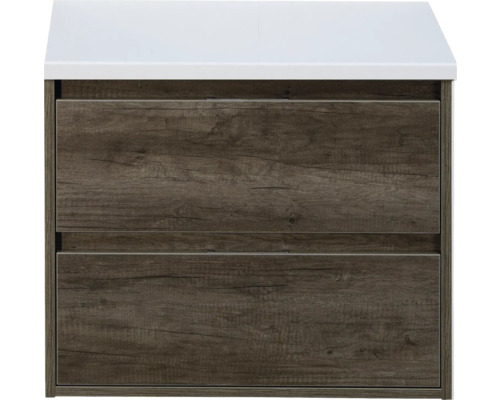Koupelnová skříňka pod umyvadlo Sanox Porto barva čela nebraska oak ŠxVxH 70 x 59 x 50 cm umyvadlová deska matná bílá Koupelnová skříňka pod umyvadlo Sanox Porto barva čela nebraska oak ŠxVxH 70 x 59 x 50 cm umyvadlová deska matná bílá