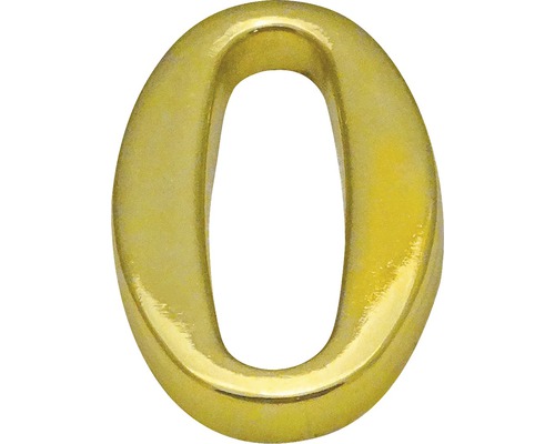 Domovní číslo "0", Výška 5 cm, Zlatá, OLV