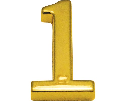 Domovní číslo "1", zlaté, výška 10 cm