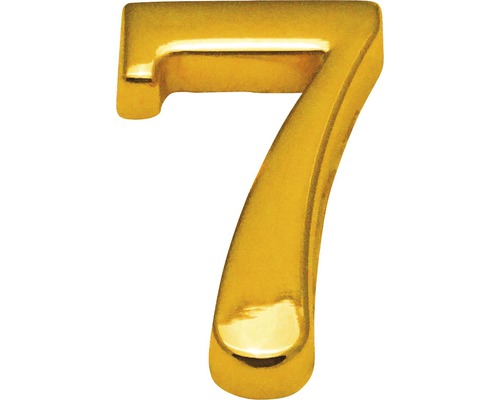 Domovní číslo "7", zlaté, výška 10 cm