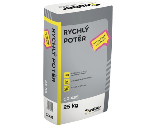 Betonový potěr WEBER CZ 435 30 MPa 25 kg rychletvrdnoucí