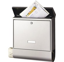 Nerezová poštovní schránka s přihrádkou na noviny a dopisy