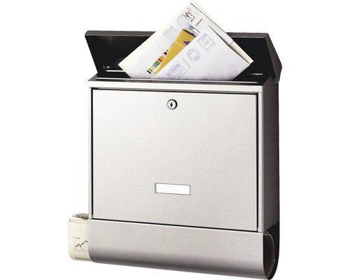 Nerezová poštovní schránka s přihrádkou na noviny a dopisy