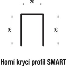 Horní krycí profil Precit Roof 8017 70 mm 1 m-thumb-1