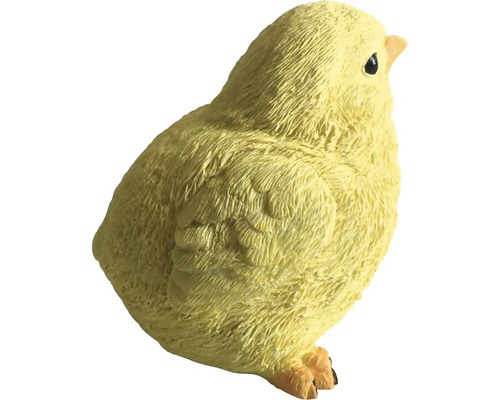 Žluté kuře jako zahradní dekorace