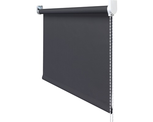 Šedá roleta pro dekoraci oken a ochranu proti slunci