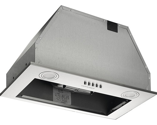 Kovový odsavač par s osvětlením a ovládacími knoflíky