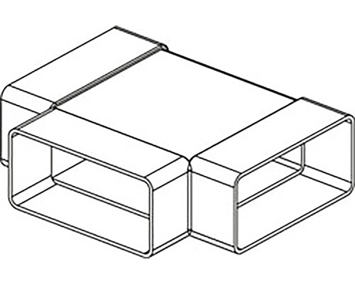 Obdélníkový T-kus pro vzduchotechnické potrubí
