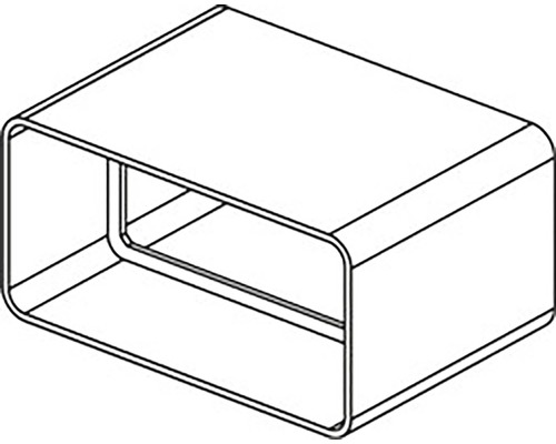 Obdélníková přípojka ventilačního potrubí