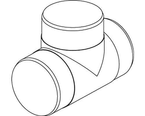 Obrázek T-kusu pro potrubní spoje.