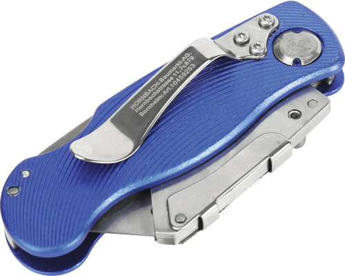 Modrý kobercový nůž