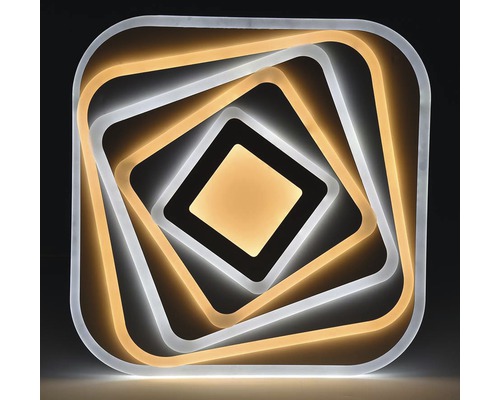 Čtvercové LED stropní svítidlo s geometrickým designem