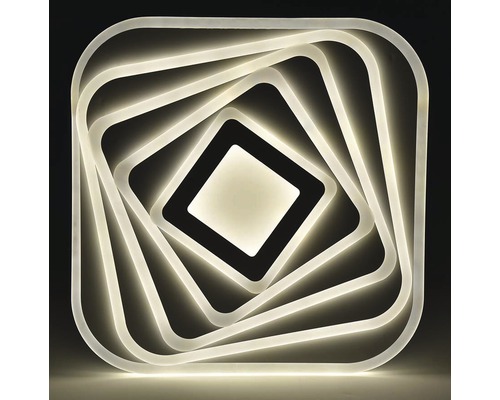 Čtvercové LED stropní svítidlo s geometrickým designem