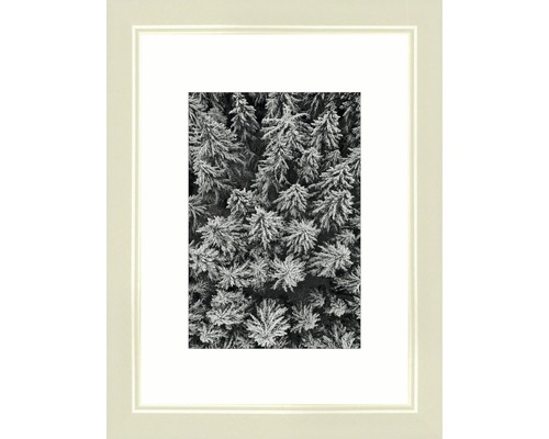 Fotorámeček dřevěný, Modern, krémově bílý 13x18 cm