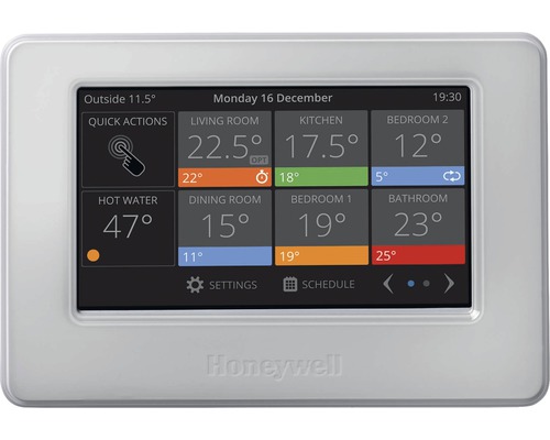 Chytrý termostat Honeywell s digitálním displejem pro různé pokojové teploty