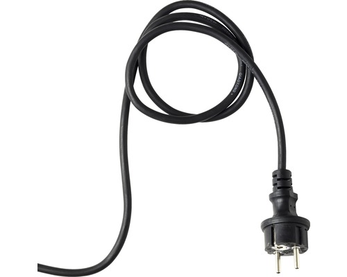 Černý napájecí kabel se zástrčkou pro elektrické spotřebiče