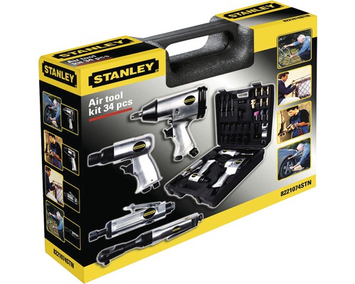 Sada pneumatického nářadí Stanley 34 kusů v přenosné tašce