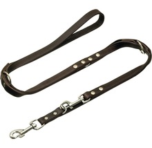 Vodítko pro psy Karlie Rondo kožené 12 mm 200 cm hnědé