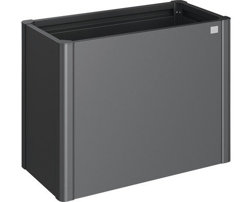 Vyvýšený záhon Biohort 1x0,5 plechový 102 x 53 x 77 cm tmavě šedý metalický Obdélníkový květináč pro venkovní použití