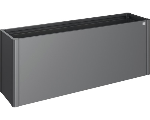 Vyvýšený záhon Biohort 2x0,5 plechový 201 x 53 x 77 cm tmavě šedý metalický Obdélníkový truhlík pro zahradu nebo terasu