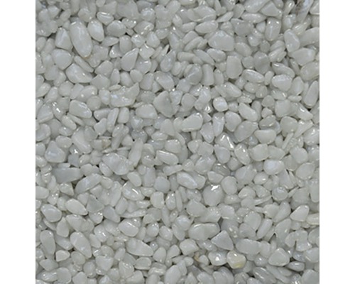 Dekorativní materiál Kámen Den Braven 3 - 6 mm balení 25 kg bílá Detailní záběr dekorativního štěrku