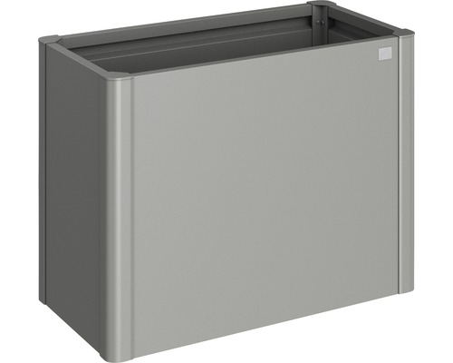 Vyvýšený záhon Biohort 1x0,5 plechový 102 x 53 x 77 cm šedý křemen metalický Obdélníkový kovový květináč pro venkovní použití