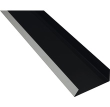 Závětrná lišta základní PRECIT pro plechovou krytinu 2000 x 100 mm, 9005 černá-thumb-1