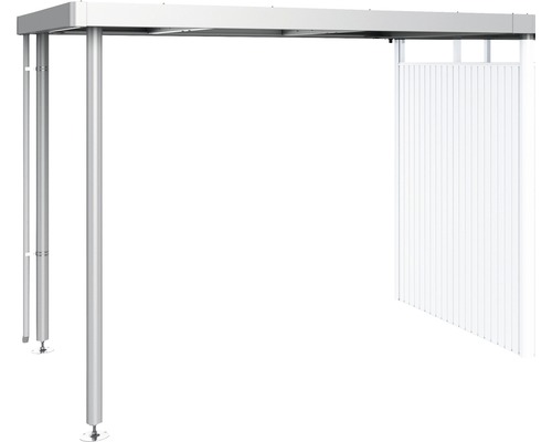 Přístřešek pro zahradní domek Biohort HighLine H2 282 x 195 cm stříbrný metalický