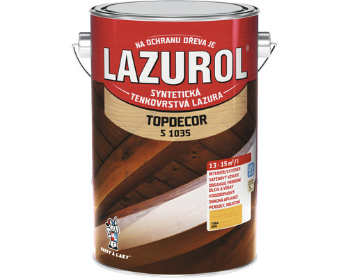 Lazura na dřevo Lazurol Topdecor S1035 T64 buk 4,5 l Lazurol Topdecor tenkovrstvá lazura na dřevo pro interiér a exteriér