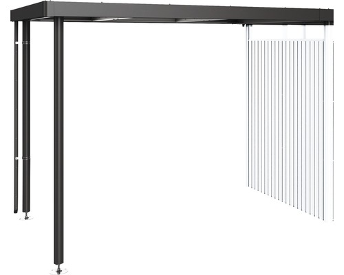 Přístřešek pro zahradní domek Biohort HighLine H2 282 x 195 cm tmavě šedý metalický