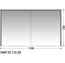Zrcadlová skříňka bez osvětlení Intedoor OMP ZS 110