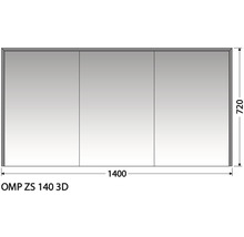 Zrcadlová skříňka Intedoor OMP ZS 140 3D-thumb-0