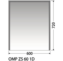 Zrcadlová skříňka bez osvětlení Intedoor OMP ZS 60
