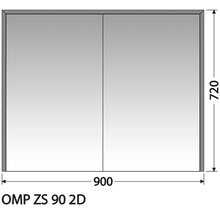 Zrcadlová skříňka Intedoor OMP ZS 90-thumb-0