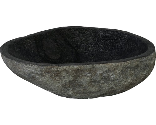 Umyvadlo na desku Sanox Riverstone M granit přírodní kámen šedá 40 x 40 x 15 cm 1210815