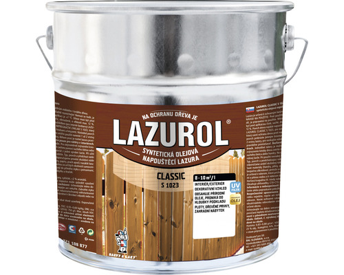 Lazura na dřevo Lazurol Classic S1023 021 ořech 9 l Lazulol Classic syntetická olejová lazura v kovovém kbelíku