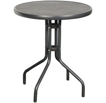 Zahradní stůl ocelový kulatý RAINBOW s keramickou deskou Ø 60 cm-thumb-0