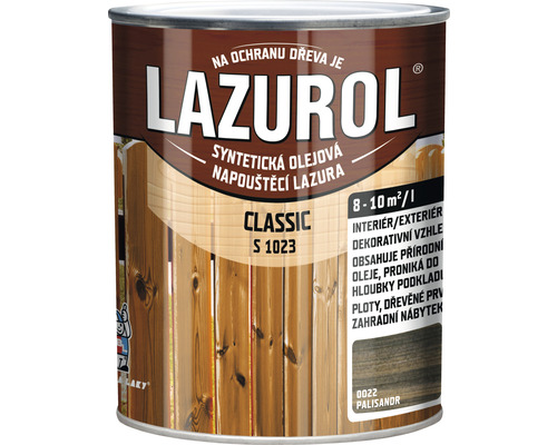 Lazura na dřevo Lazurol Classic S1023 palisandr 0,75 l-0