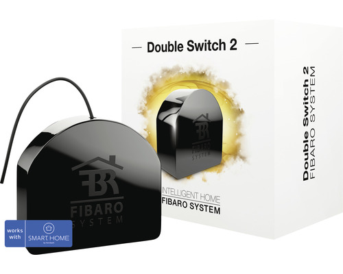 Vestavné relé Fibaro Double Switch s funkcí zesilovače kompatibilní se SMART HOME by hornbach