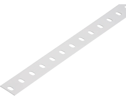 Plochá tyč Conceptor perforovaná bílá 35x1 mm, 1m