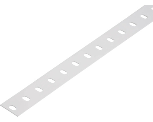 Plochá tyč Conceptor perforovaná bílá 35x1 mm, 1m Děrovaná páska z kovu