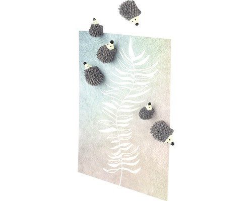 Dekorativní ježci na vzoru listu