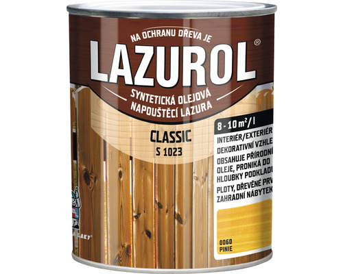 Lazura na dřevo Lazurol Classic S1023 pinie 0,75 l