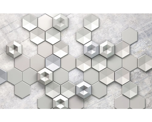 Fototapeta vliesová 6004A-VD4 Hexagon Concrete 4-dílná 400x250 cm