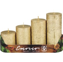 Čtyři adventní svíčky z vosku různé výšky