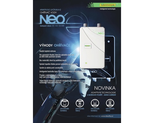 Elektrický průtokový ohřívač vody Neo